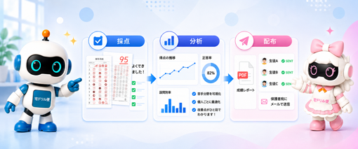 採点らくらく便 機能イメージ