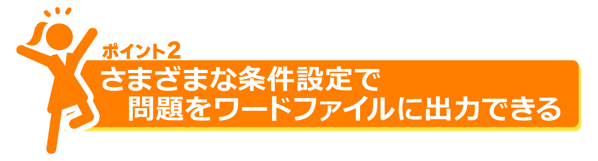 ポイント２ 多彩な条件設定