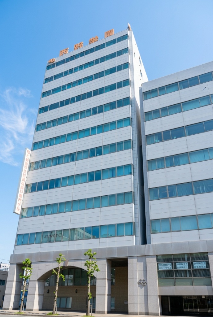 札幌医学技術福祉歯科専門学校 校舎外観（縦）