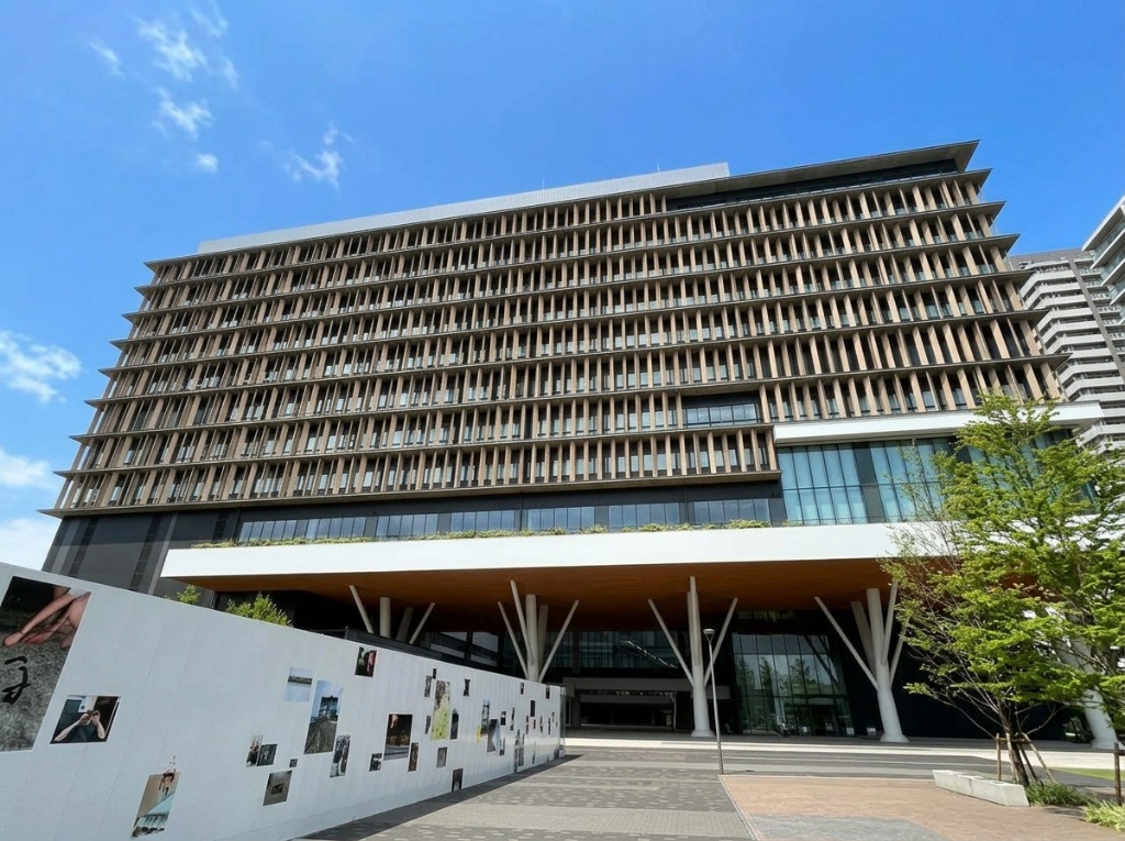 大阪公立大学 森之宮キャンパス 校舎外観（国家試験対策で宅ドリル便を導入）